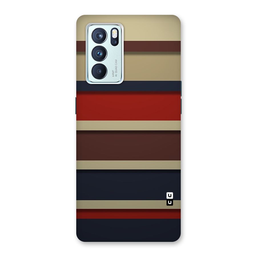 Elegant Stripes Pattern Back Case for Oppo Reno6 Pro 5G