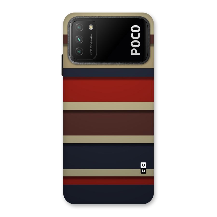 Elegant Stripes Pattern Back Case for Poco M3