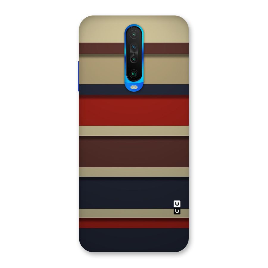 Elegant Stripes Pattern Back Case for Poco X2