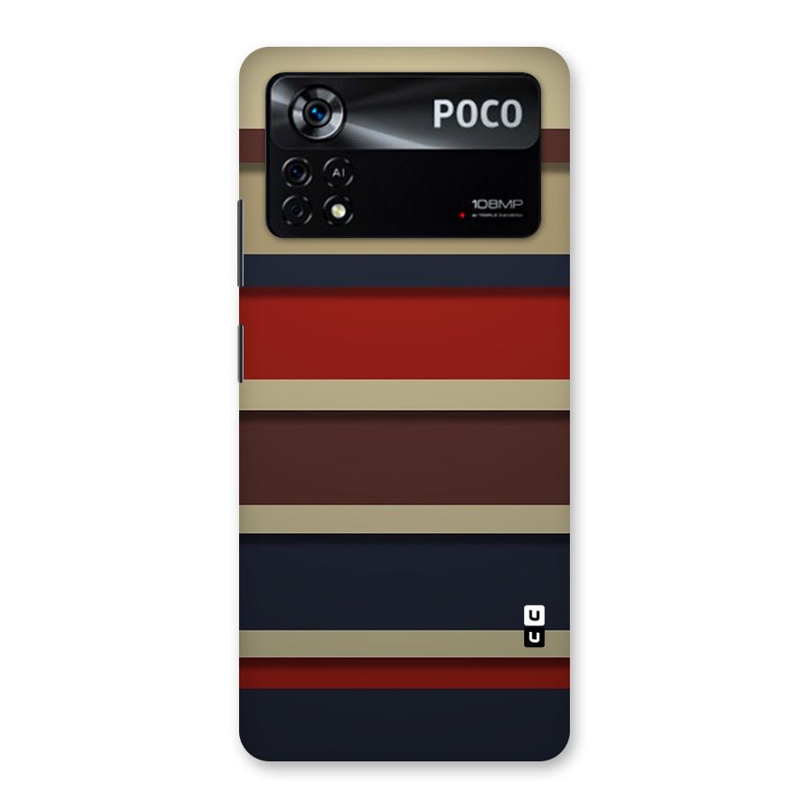 Elegant Stripes Pattern Back Case for Poco X4 Pro 5G