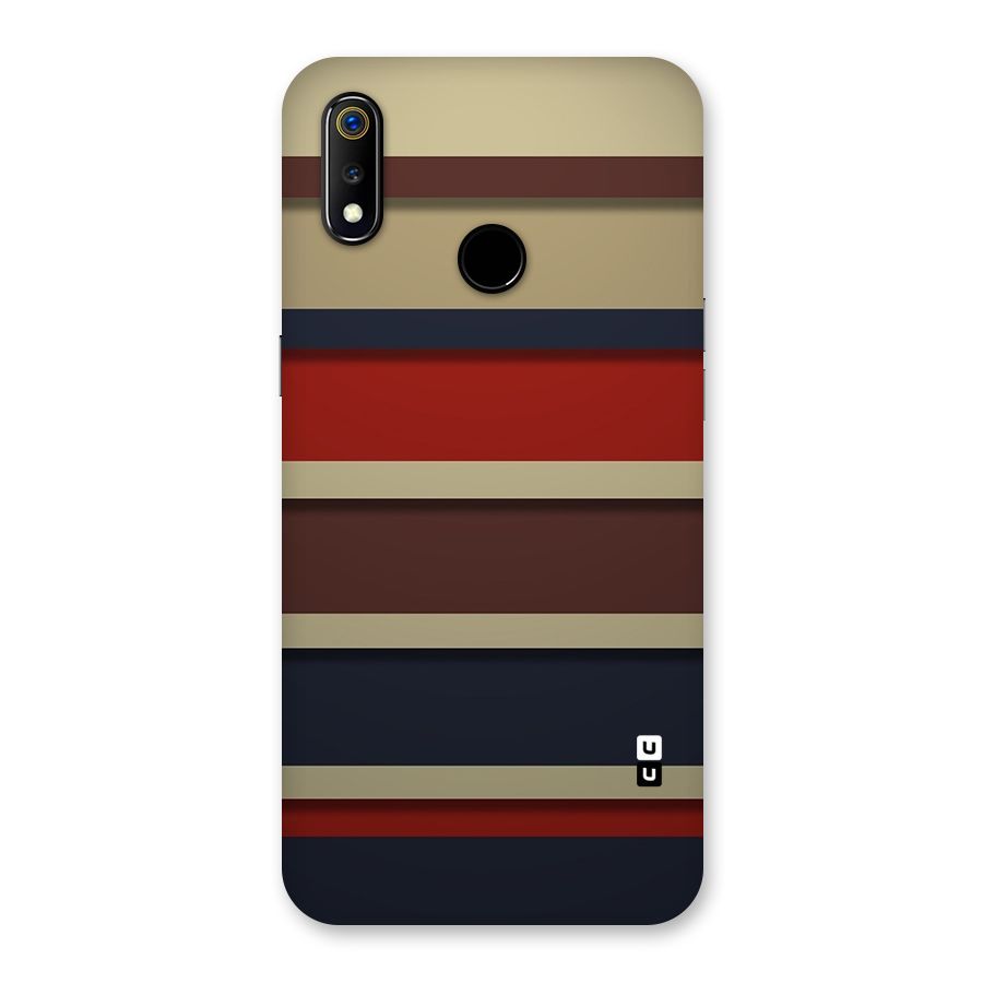 Elegant Stripes Pattern Back Case for Realme 3