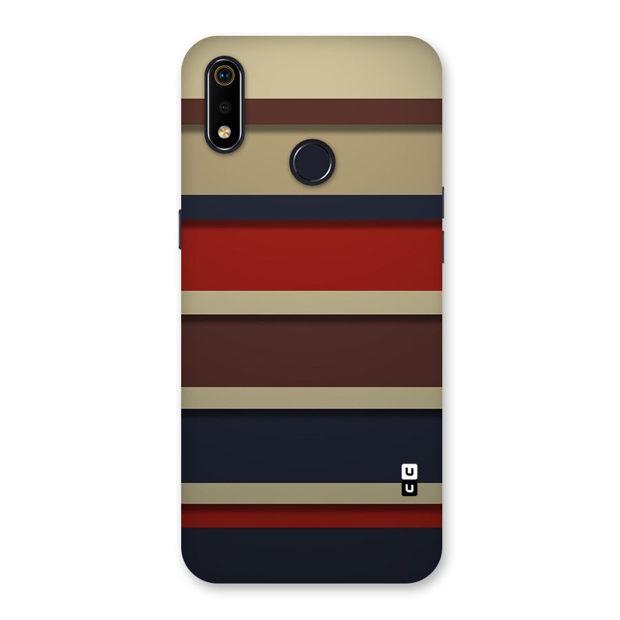Elegant Stripes Pattern Back Case for Realme 3i