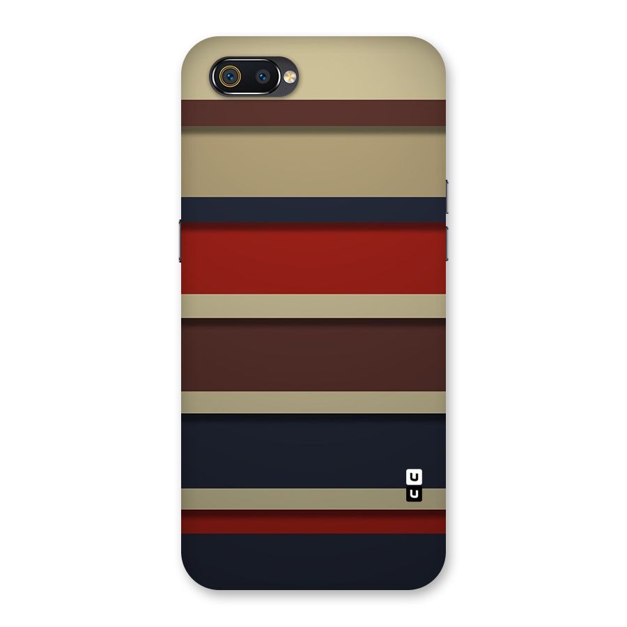 Elegant Stripes Pattern Back Case for Realme C2