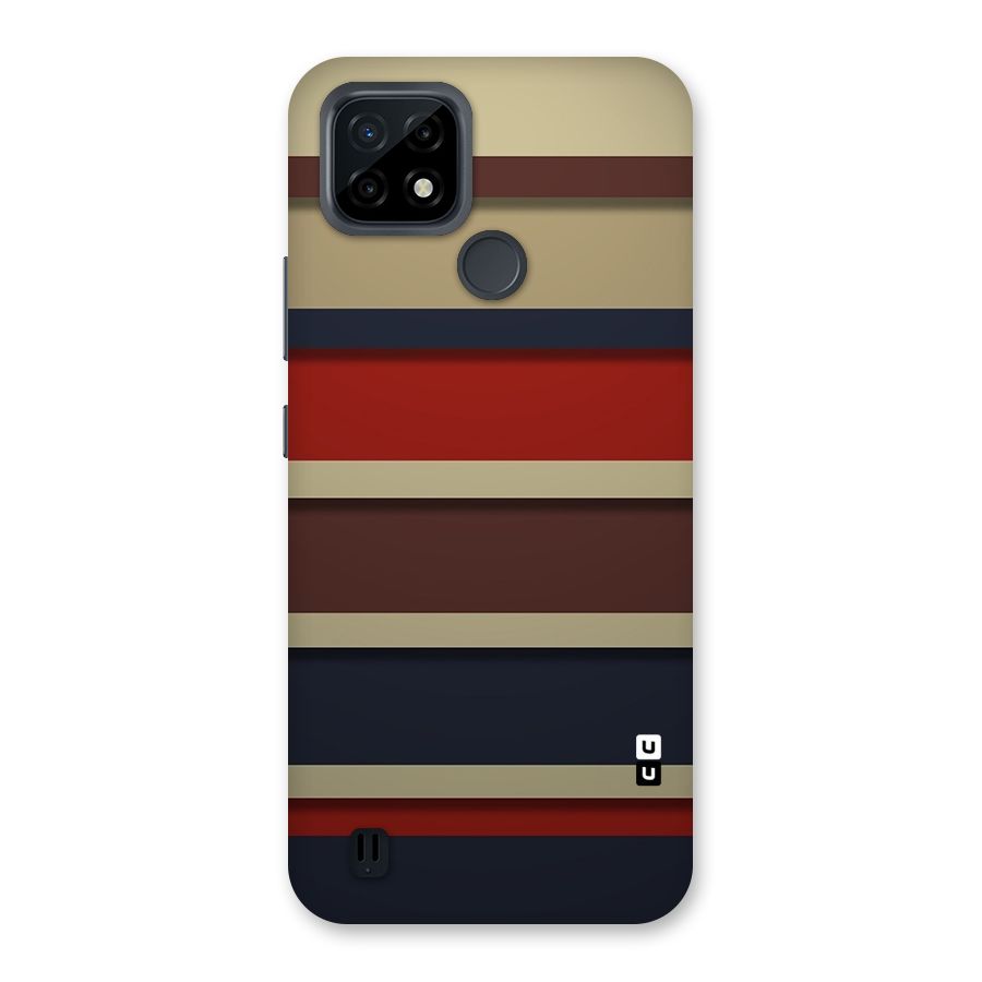 Elegant Stripes Pattern Back Case for Realme C21