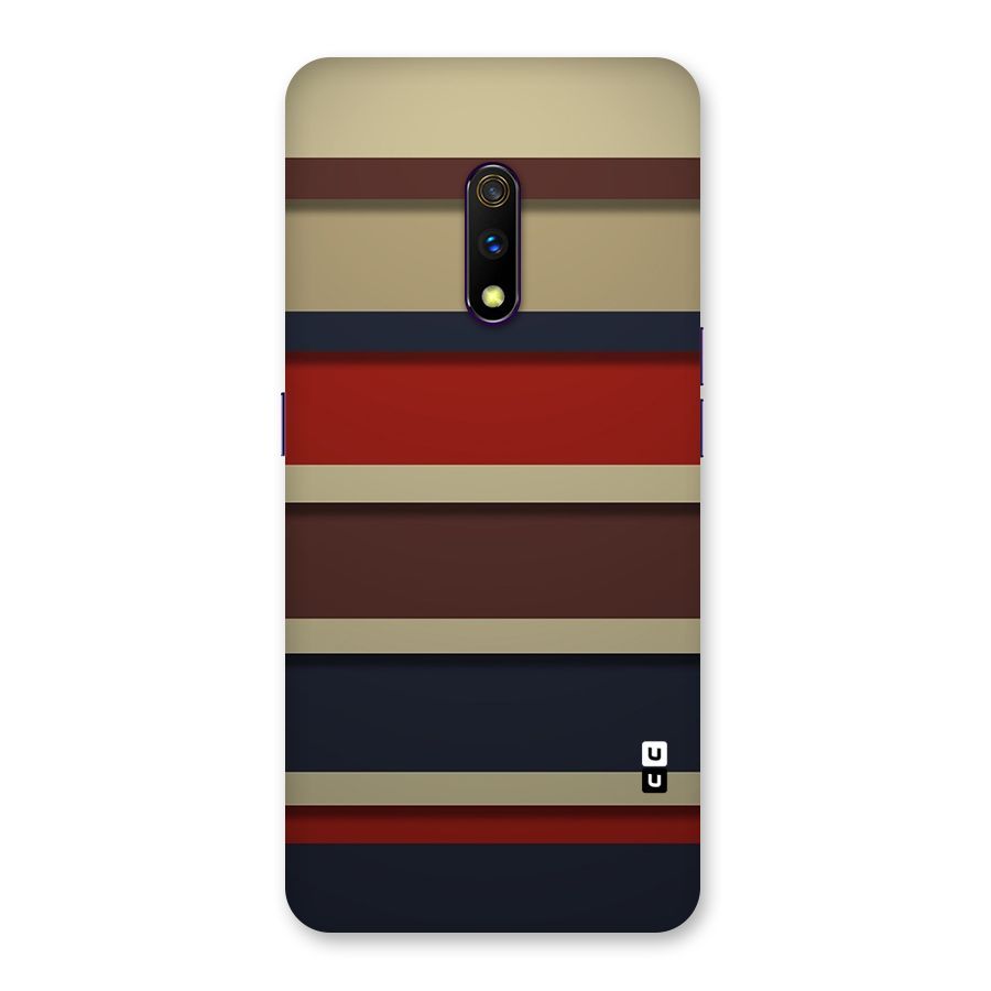 Elegant Stripes Pattern Back Case for Realme X