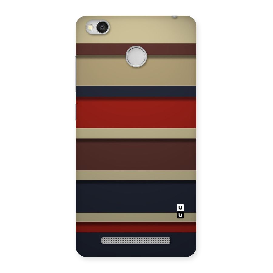 Elegant Stripes Pattern Back Case for Redmi 3S Prime
