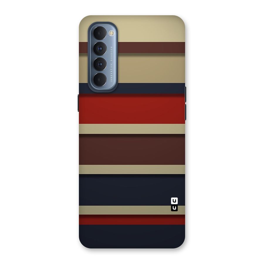 Elegant Stripes Pattern Back Case for Reno4 Pro