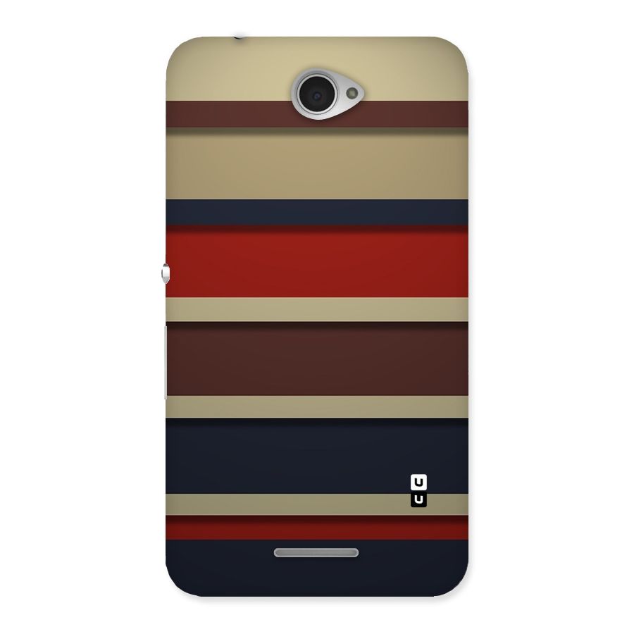 Elegant Stripes Pattern Back Case for Sony Xperia E4