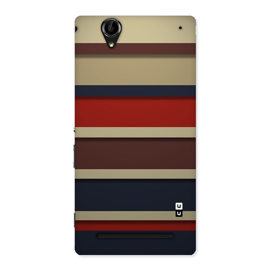 Elegant Stripes Pattern Back Case for Sony Xperia T2