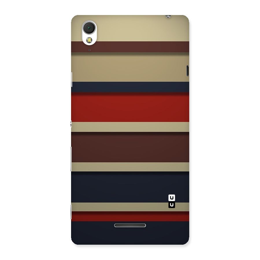 Elegant Stripes Pattern Back Case for Sony Xperia T3