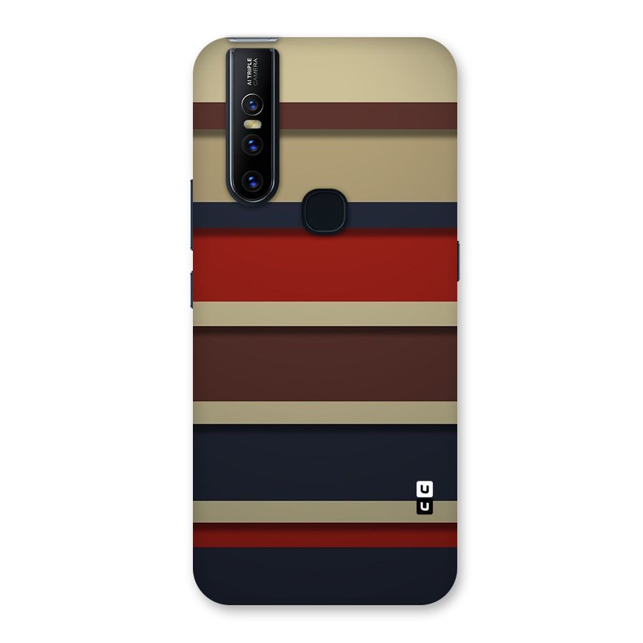 Elegant Stripes Pattern Back Case for Vivo V15