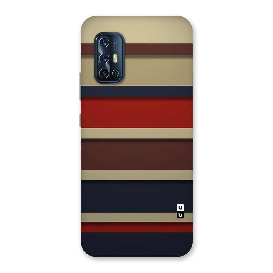 Elegant Stripes Pattern Back Case for Vivo V17
