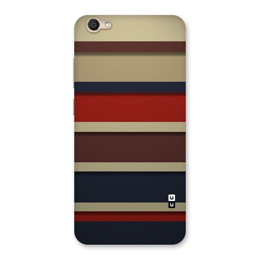 Elegant Stripes Pattern Back Case for Vivo V5