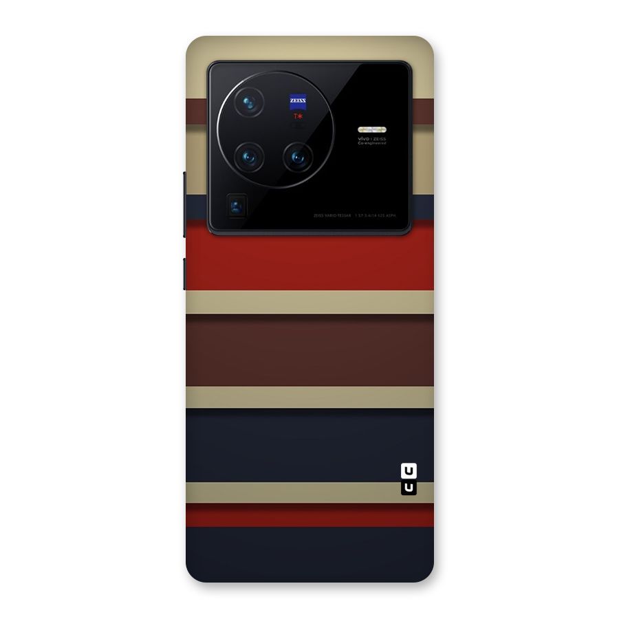 Elegant Stripes Pattern Back Case for Vivo X80 Pro