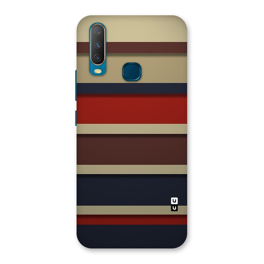 Elegant Stripes Pattern Back Case for Vivo Y12