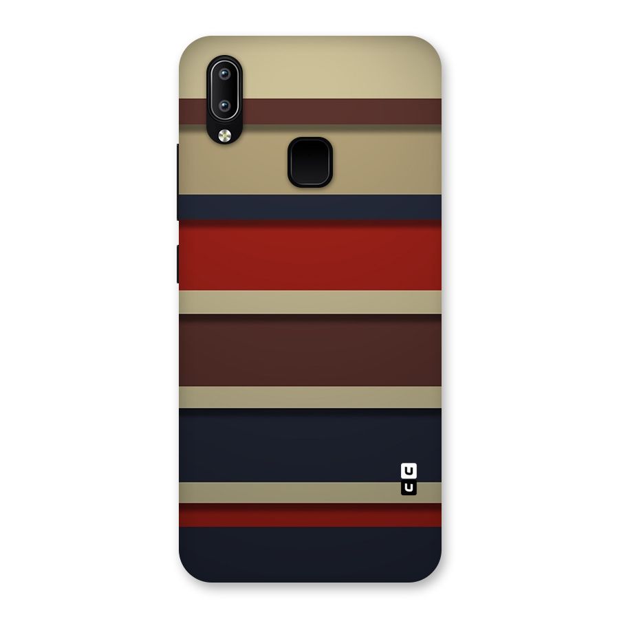 Elegant Stripes Pattern Back Case for Vivo Y95