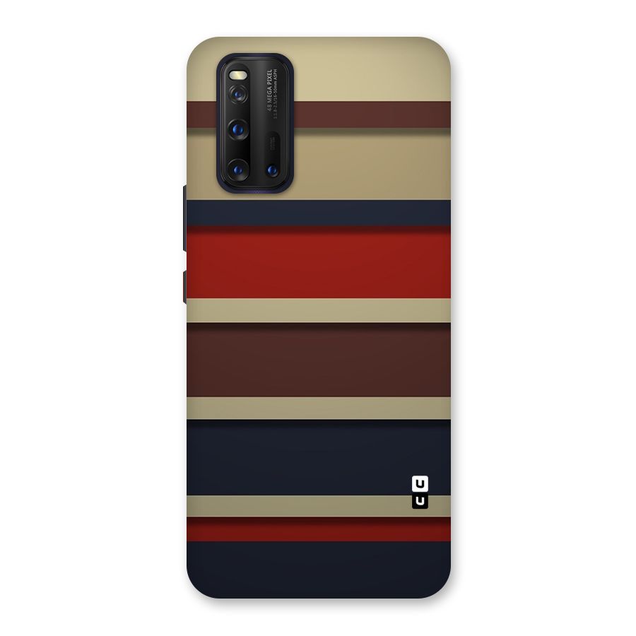 Elegant Stripes Pattern Back Case for Vivo iQOO 3