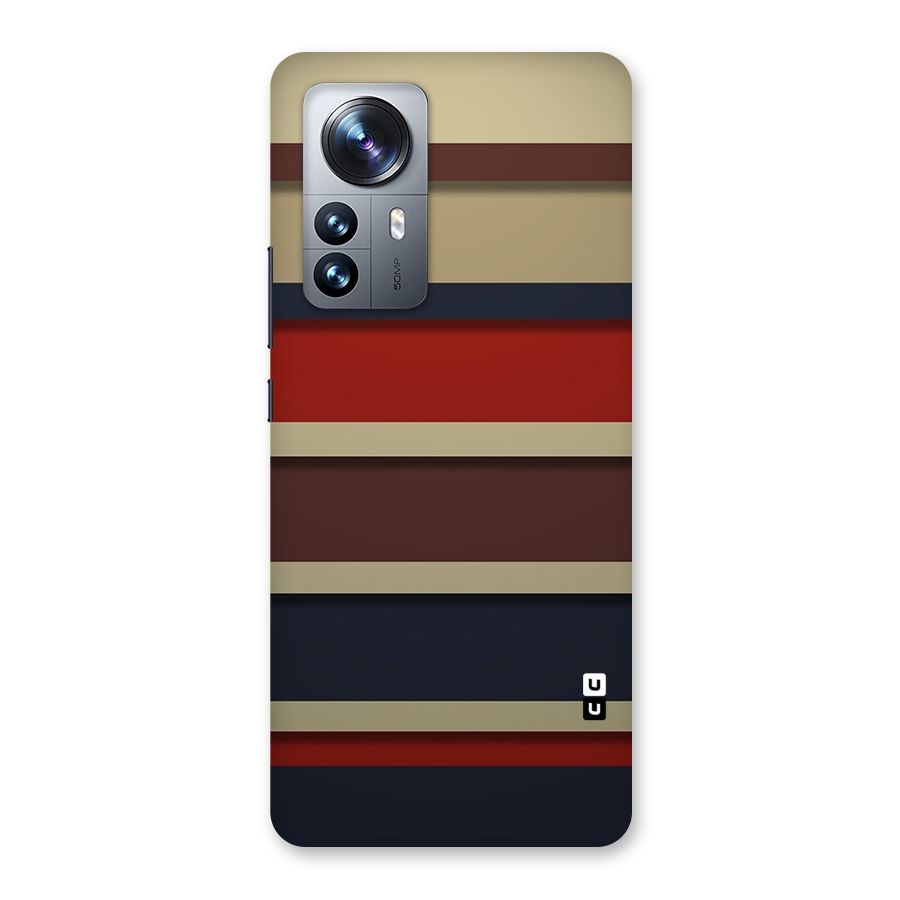 Elegant Stripes Pattern Back Case for Xiaomi 12 Pro