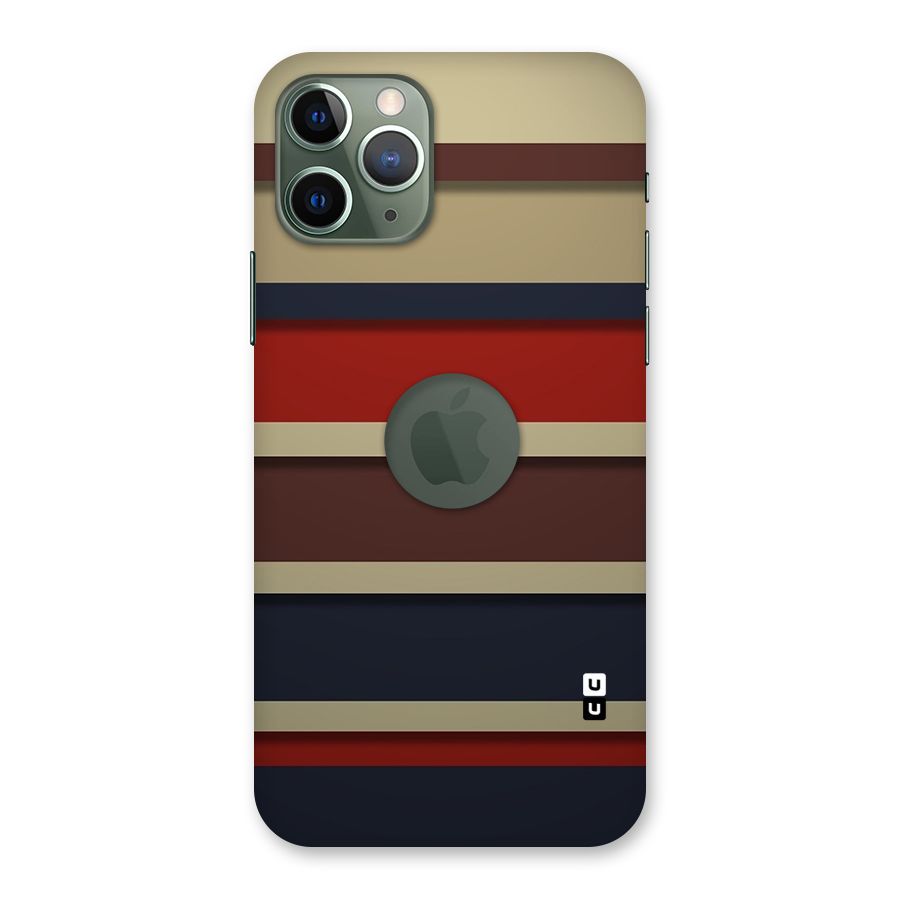 Elegant Stripes Pattern Back Case for iPhone 11 Pro Logo  Cut