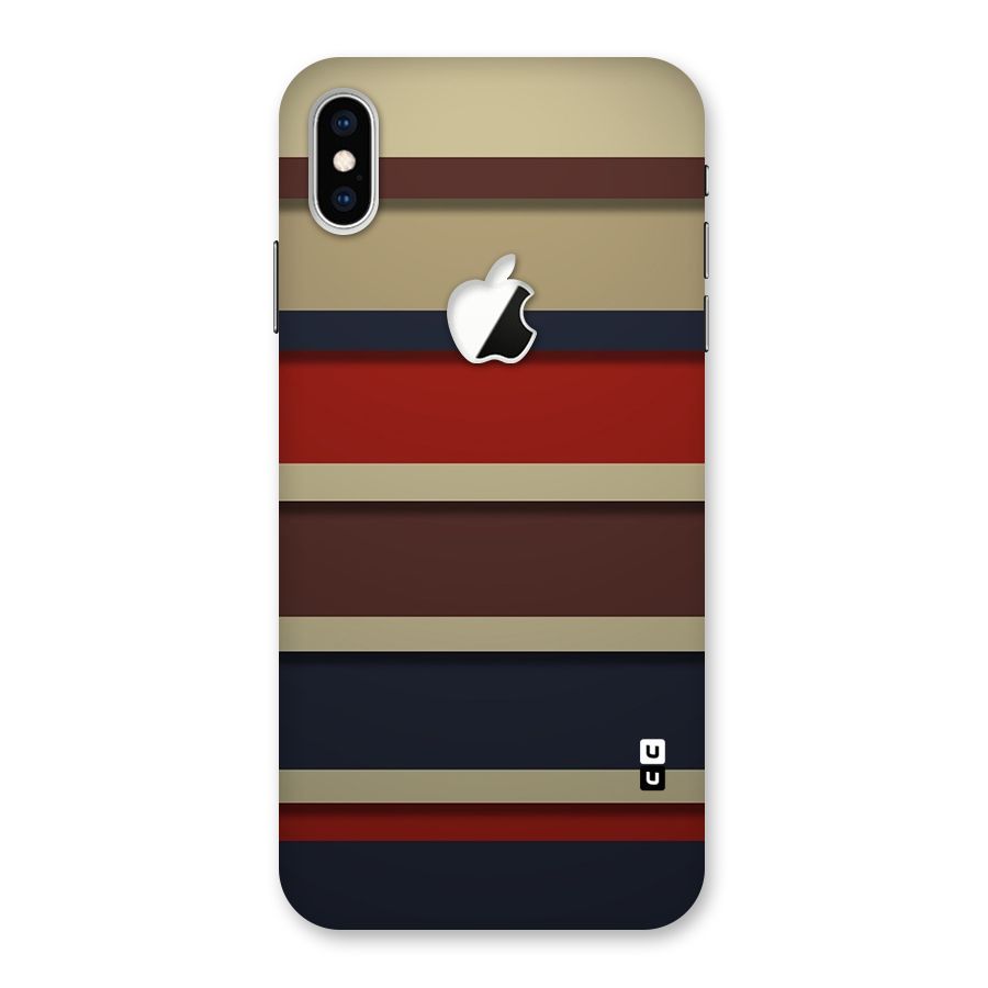 Elegant Stripes Pattern Back Case for iPhone XS Max Apple Cut
