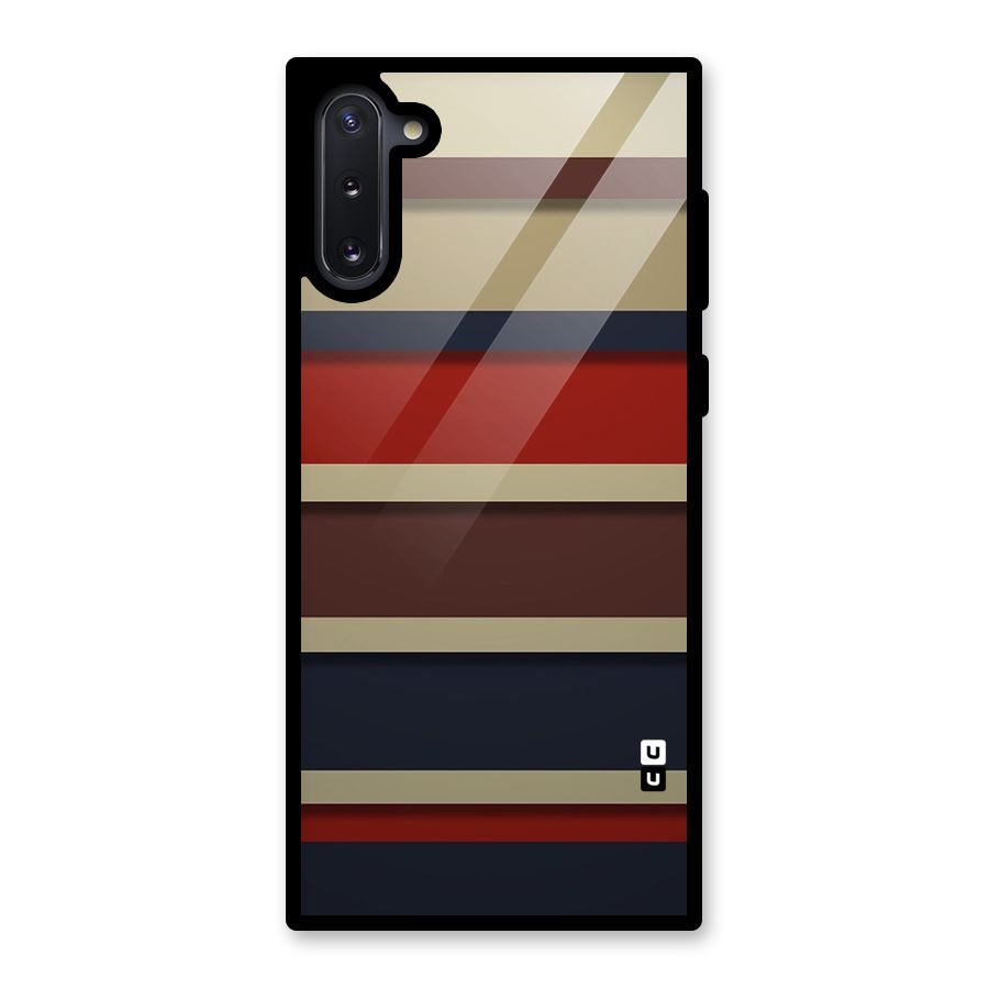 Elegant Stripes Pattern Glass Back Case for Galaxy Note 10