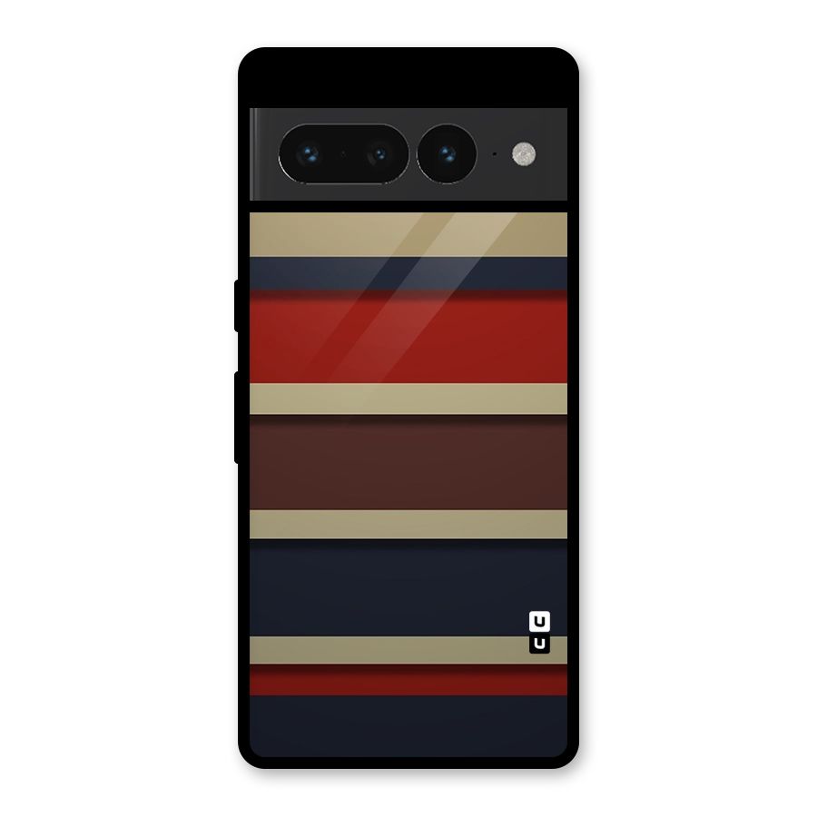 Elegant Stripes Pattern Glass Back Case for Google Pixel 7 Pro