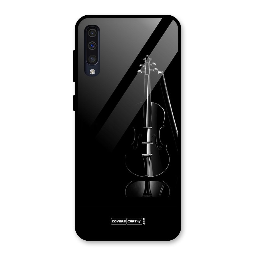 Elegant Violin Glass Back Case for Galaxy A50