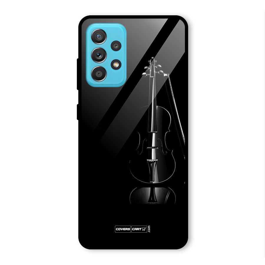 Elegant Violin Glass Back Case for Galaxy A52