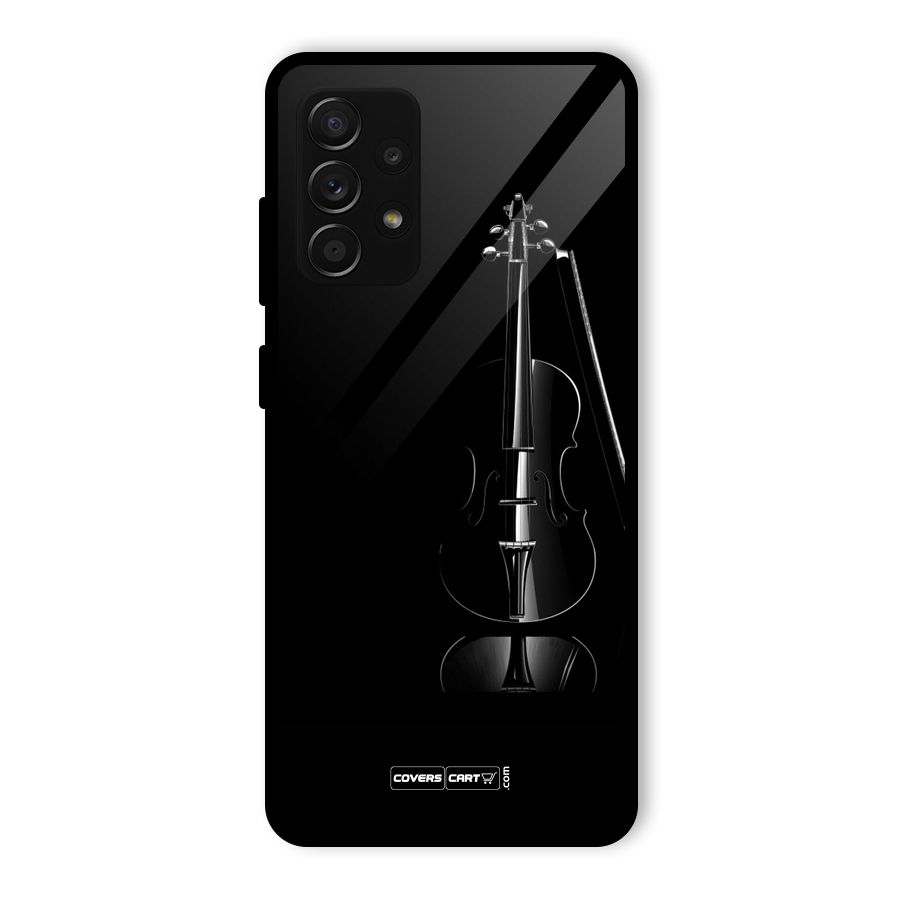 Elegant Violin Glass Back Case for Galaxy A53 5G