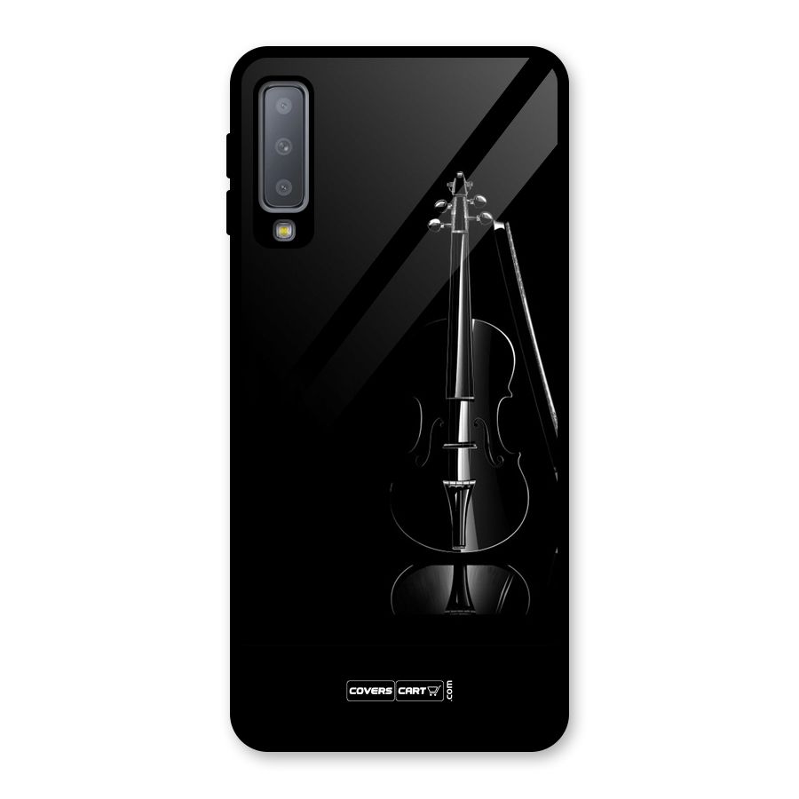 Elegant Violin Glass Back Case for Galaxy A7 (2018)