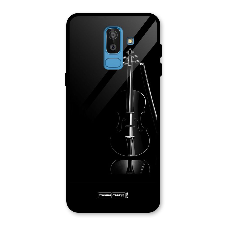 Elegant Violin Glass Back Case for Galaxy J8