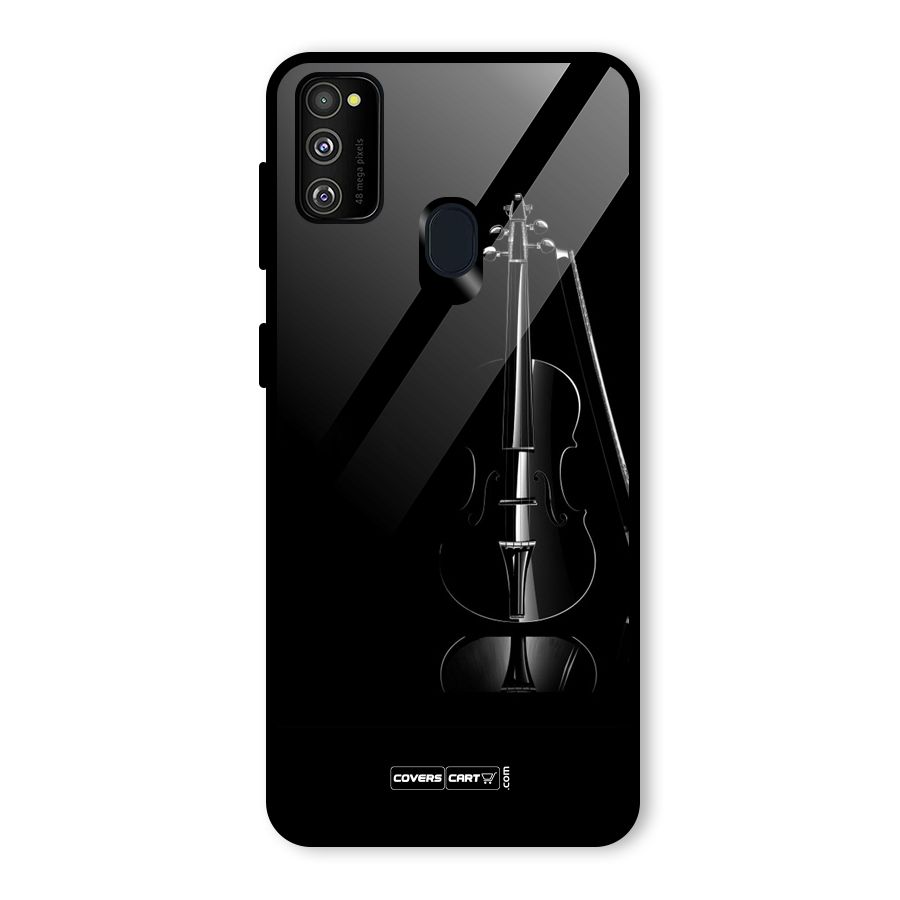 Elegant Violin Glass Back Case for Galaxy M30s