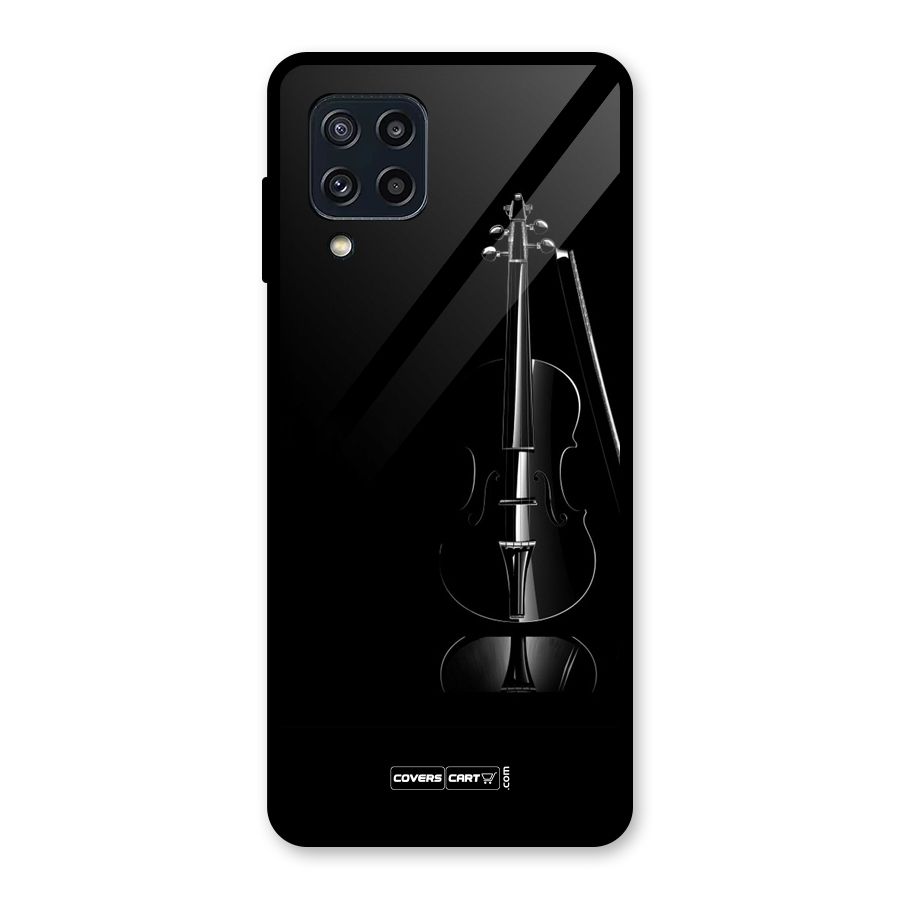 Elegant Violin Glass Back Case for Galaxy M32