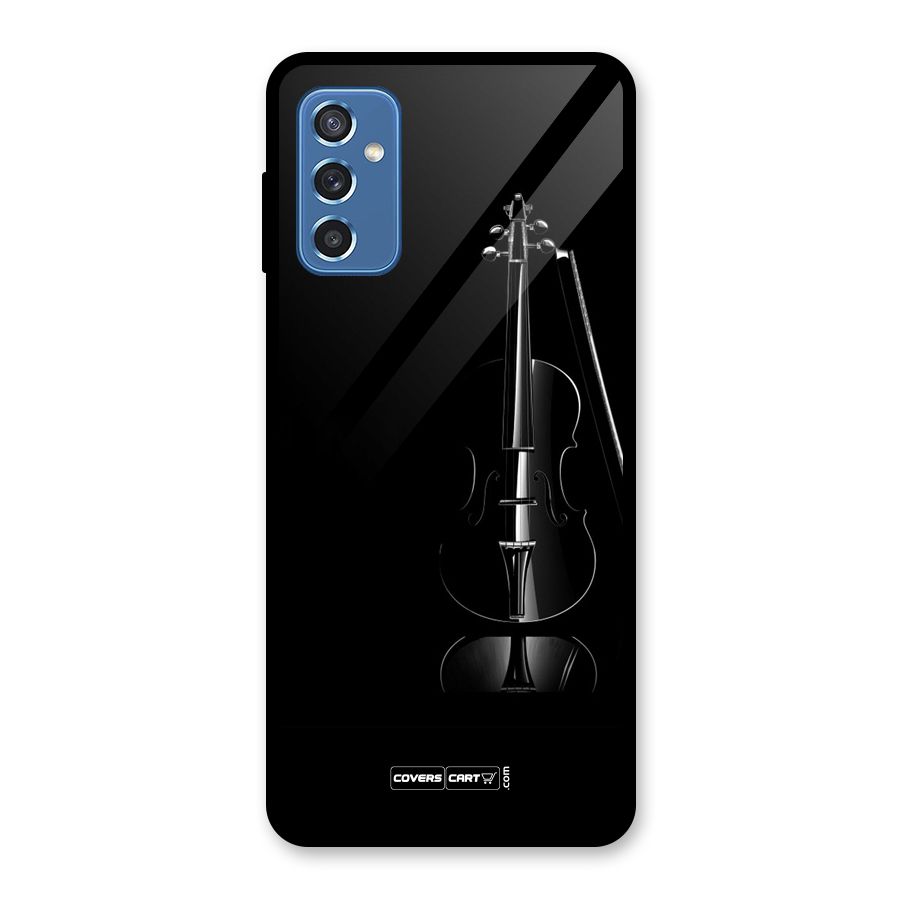 Elegant Violin Glass Back Case for Galaxy M52 5G