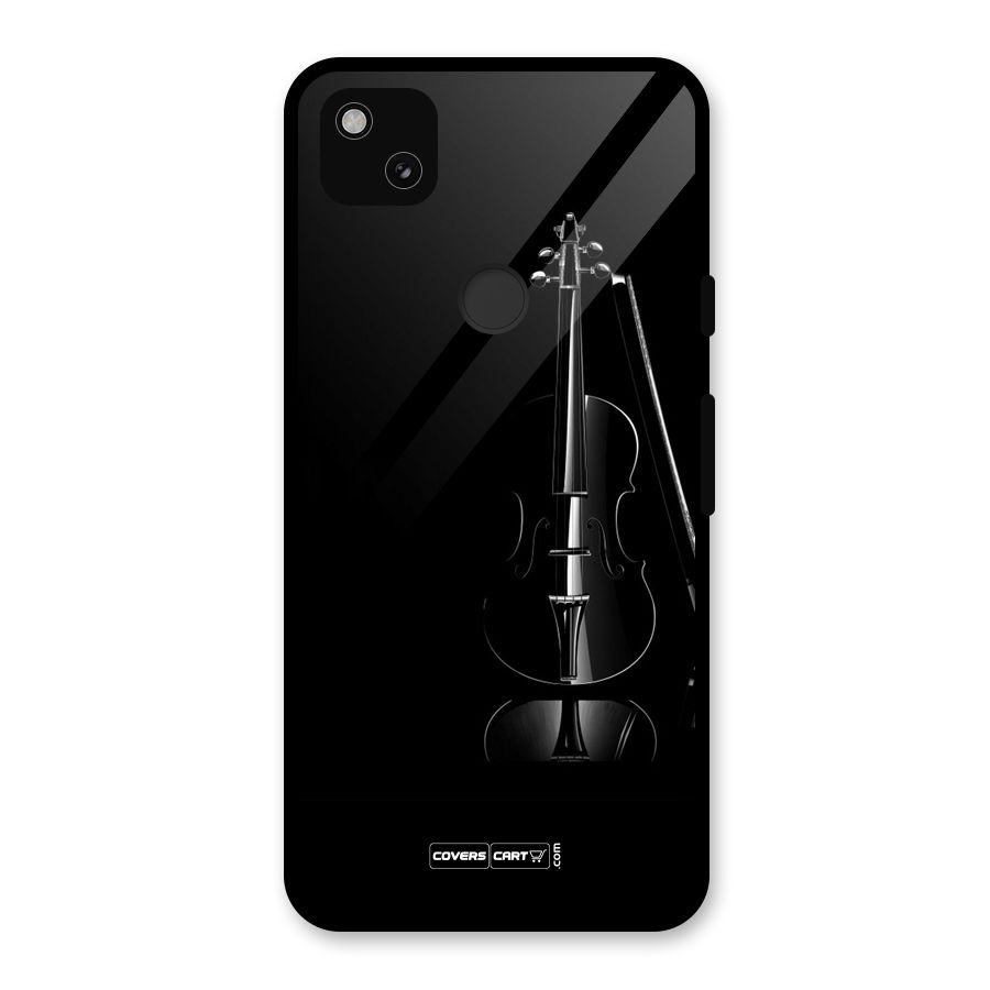 Elegant Violin Glass Back Case for Google Pixel 4a