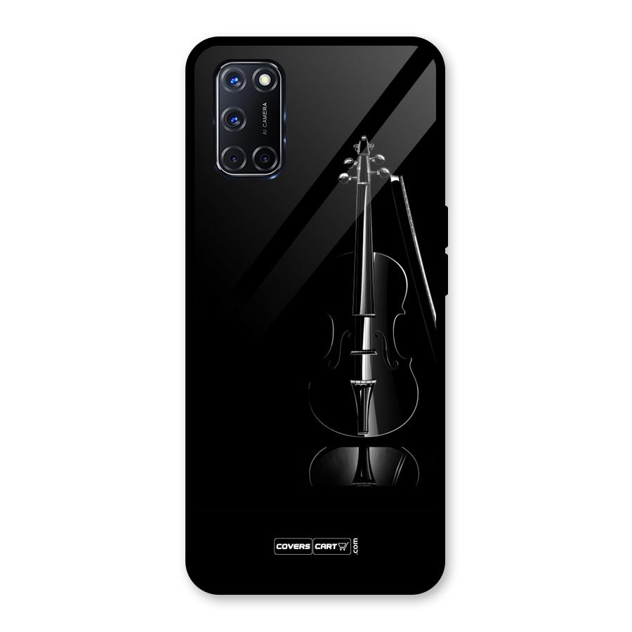 Elegant Violin Glass Back Case for Oppo A52
