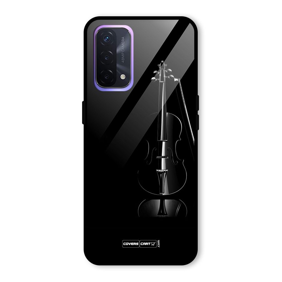 Elegant Violin Glass Back Case for Oppo A74 5G