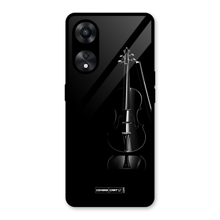 Elegant Violin Glass Back Case for Oppo A78