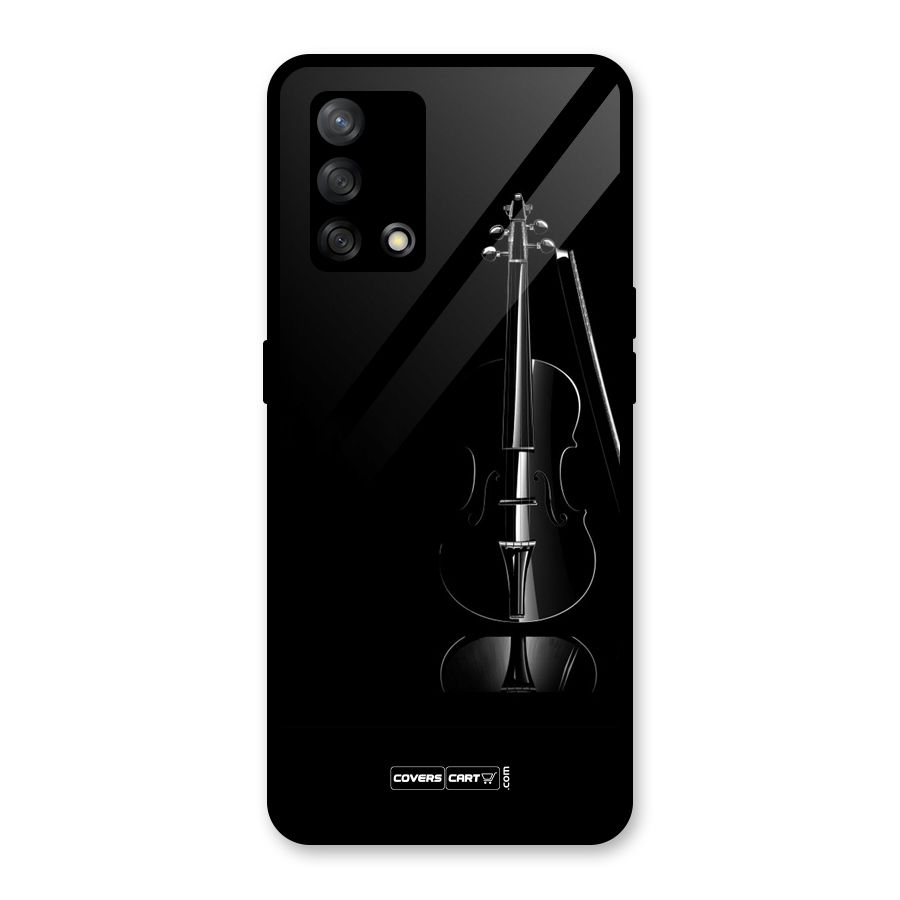 Elegant Violin Glass Back Case for Oppo F19