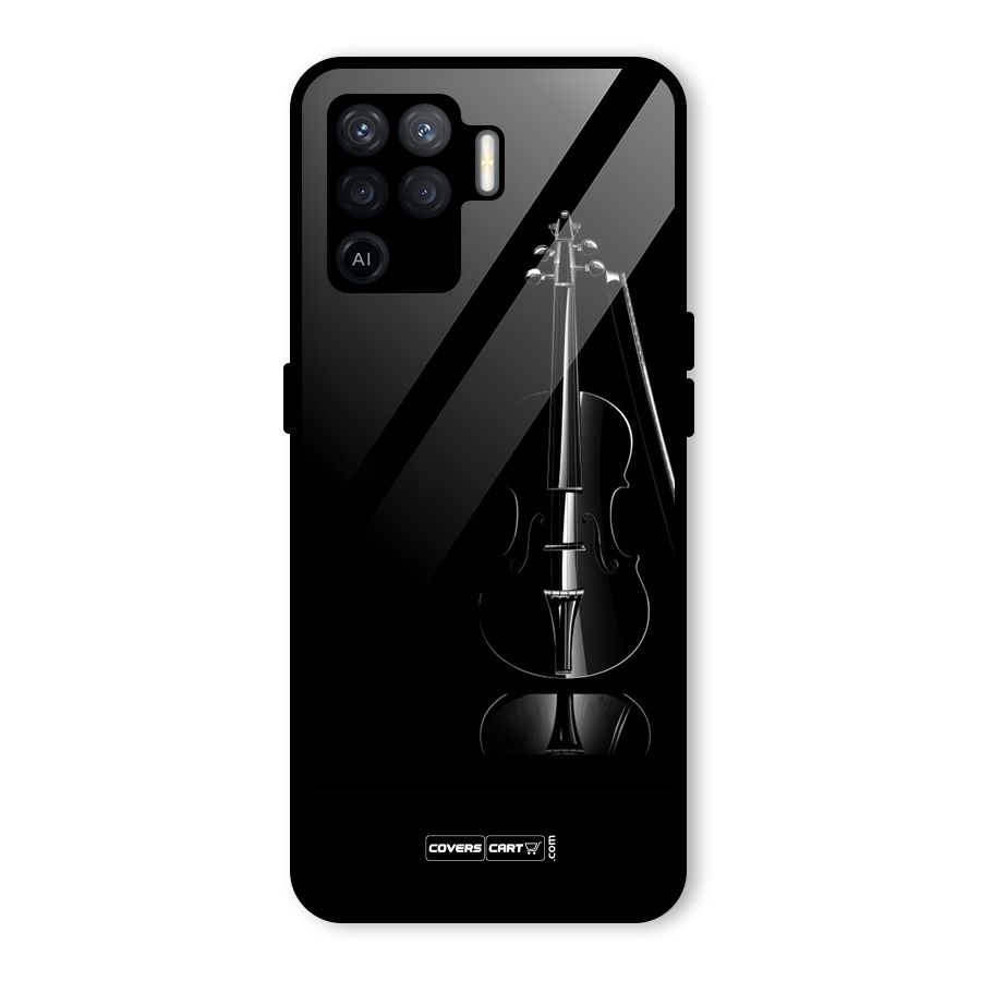 Elegant Violin Glass Back Case for Oppo F19 Pro
