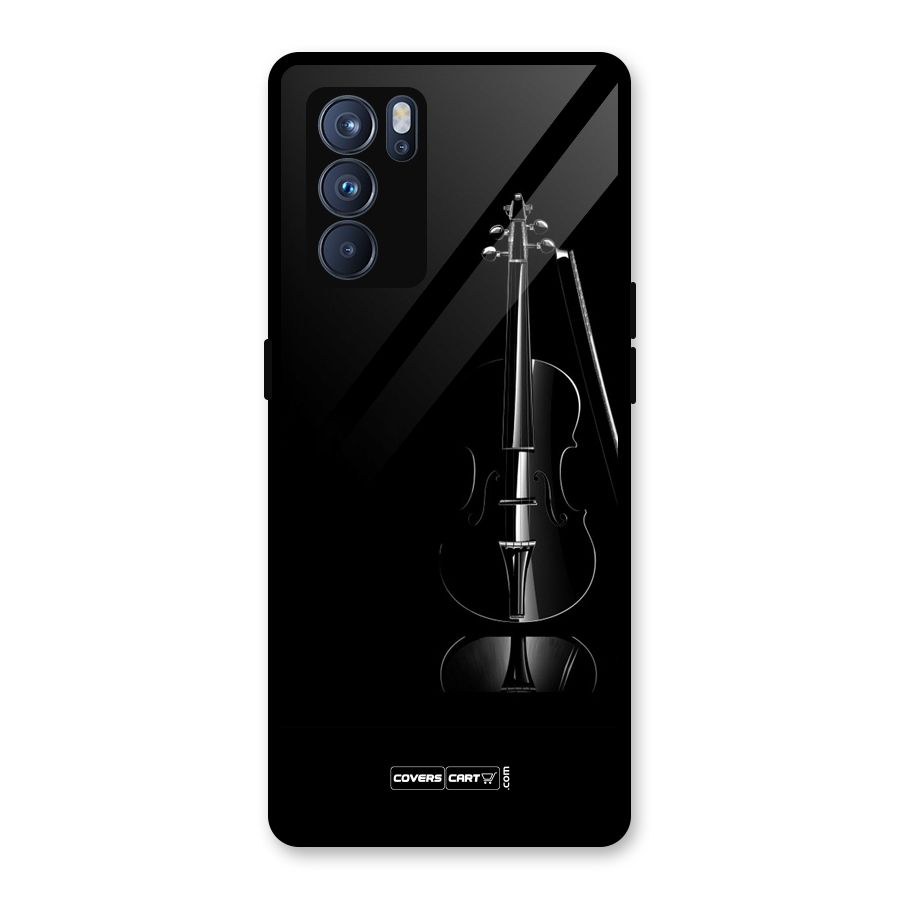 Elegant Violin Glass Back Case for Oppo Reno6 Pro 5G