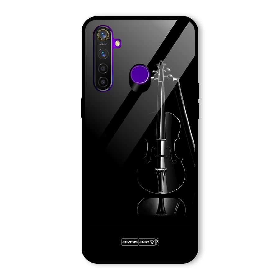 Elegant Violin Glass Back Case for Realme 5 Pro