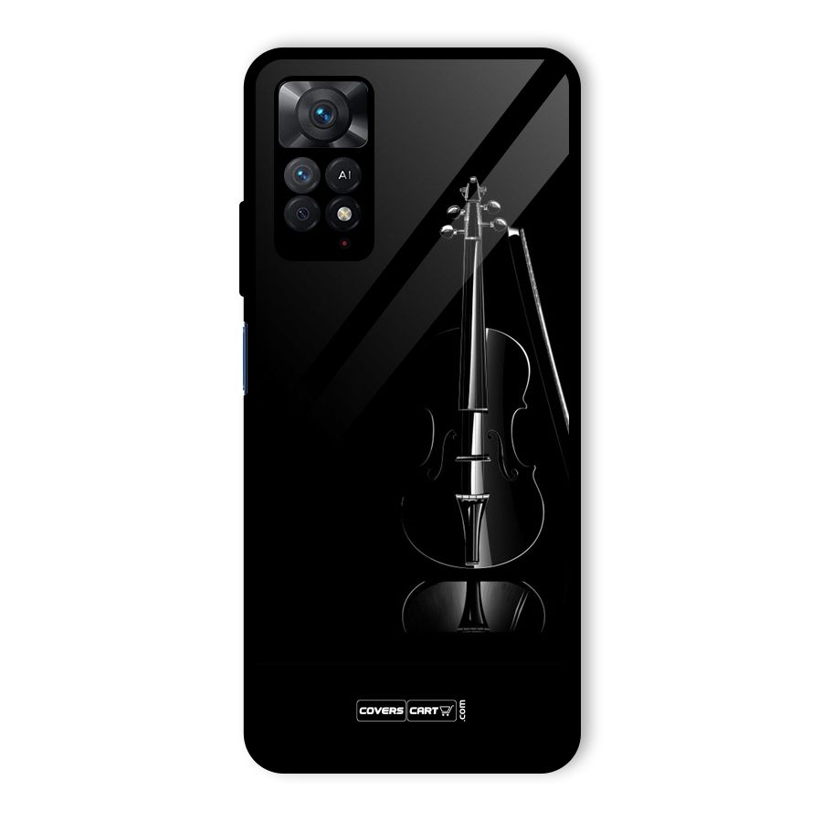 Elegant Violin Glass Back Case for Redmi Note 11 Pro