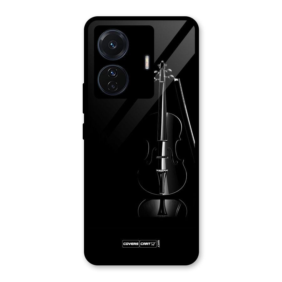 Elegant Violin Glass Back Case for Vivo T1 Pro