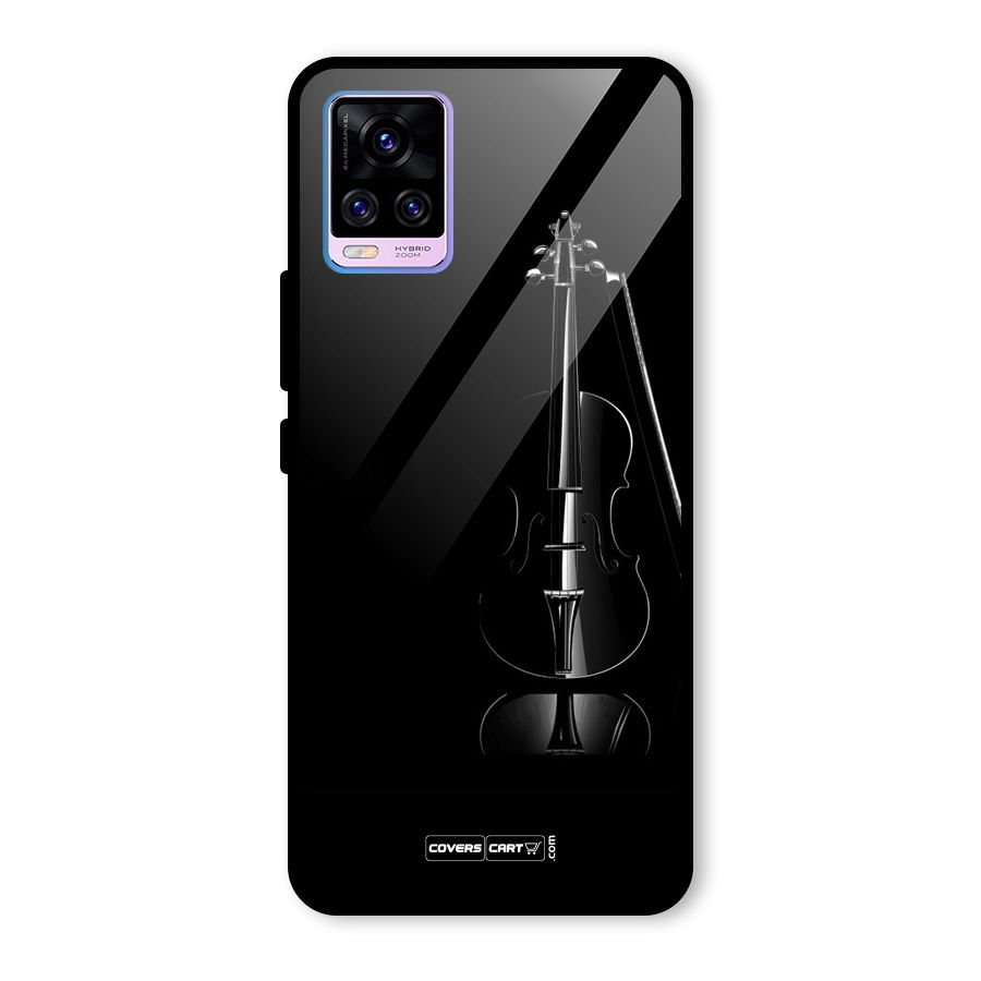 Elegant Violin Glass Back Case for Vivo V20 Pro