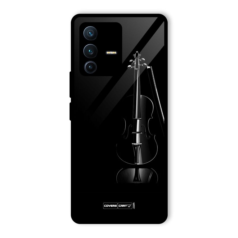 Elegant Violin Glass Back Case for Vivo V23 Pro
