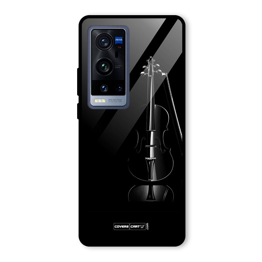 Elegant Violin Glass Back Case for Vivo X60 Pro Plus