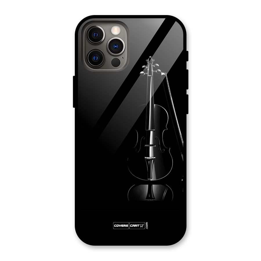 Elegant Violin Glass Back Case for iPhone 12 Pro