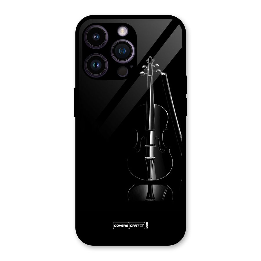 Elegant Violin Glass Back Case for iPhone 14 Pro Max