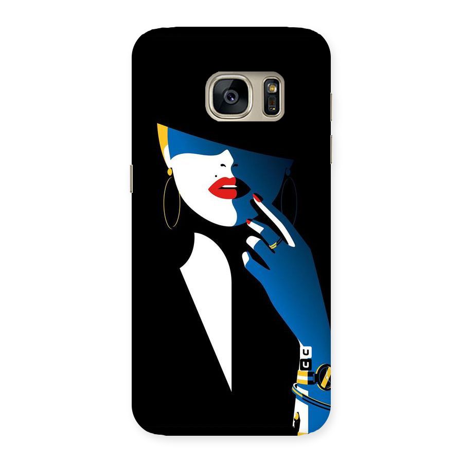 Elegant Woman Back Case for Galaxy S7